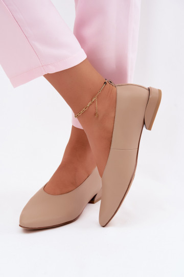 Balerinos su plačiais kulniukais smėlio spalvos Hoshi 2
