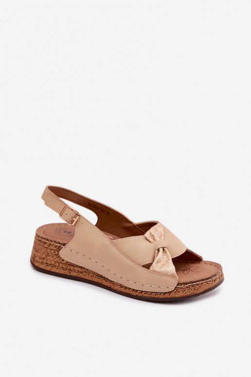 Patogios moteriškos basutės su platforma smėlio spalvos Iggy