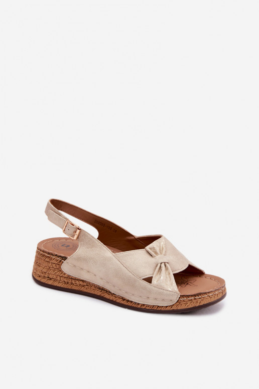 Patogios moteriškos basutės su platforma aukso spalvos Iggy