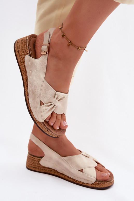 Patogios moteriškos basutės su platforma aukso spalvos Iggy