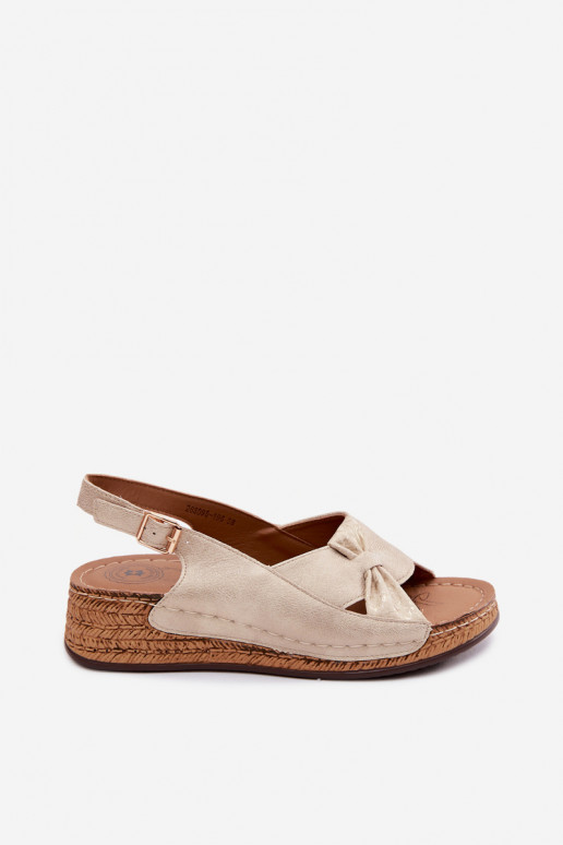 Patogios moteriškos basutės su platforma aukso spalvos Iggy