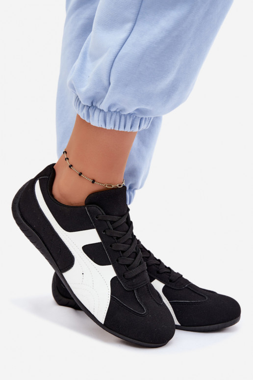 Sneakers modelio batai Moteriškas juodos spalvos Tai turiple