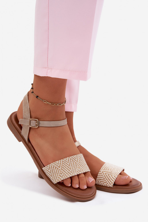 Moteriškos basutės su plačiais kulniukais aukso spalvos Lumina