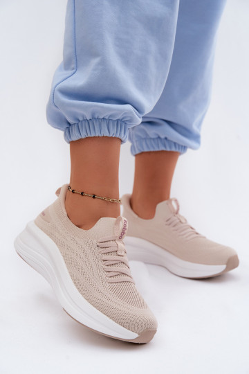  sportiniai bateliai Sneakers modelio batai Moteriškas Įsispiriamo modelio Kobbo 102425 smėlio spalvos 2