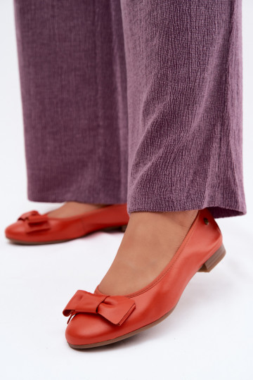 Balerinos su kaspinais Tai turiciejka P6802-18 oranžinės spalvos