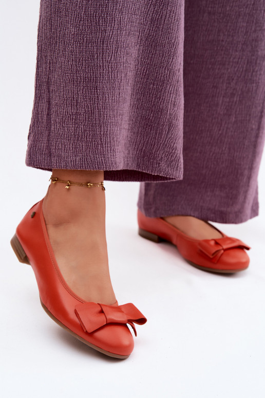 Balerinos su kaspinais Tai turiciejka P6802-18 oranžinės spalvos