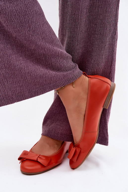 Balerinos su kaspinais Tai turiciejka P6802-18 oranžinės spalvos