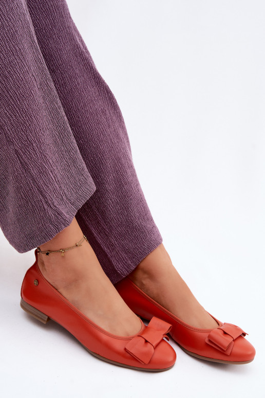 Balerinos su kaspinais Tai turiciejka P6802-18 oranžinės spalvos