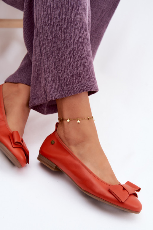 Balerinos su kaspinais Tai turiciejka P6802-18 oranžinės spalvos