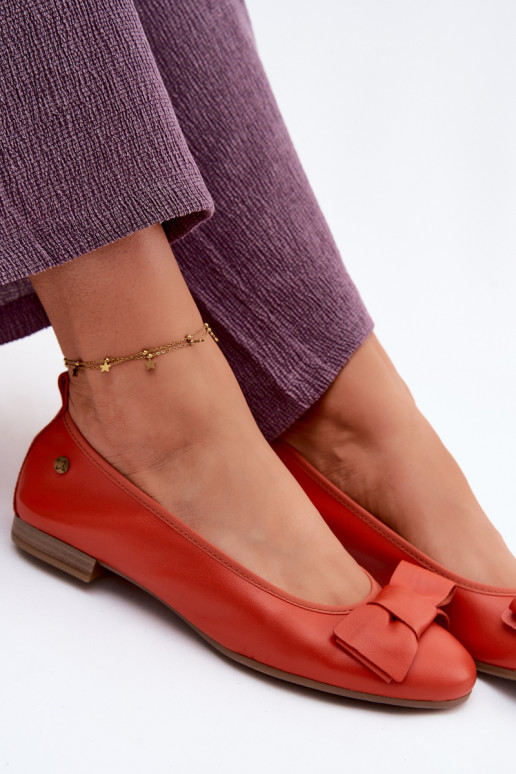 Balerinos su kaspinais Tai turiciejka P6802-18 oranžinės spalvos