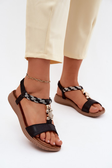 Lygiapadės basutės moterims S.Barski KV61-6051 juodos spalvos 2