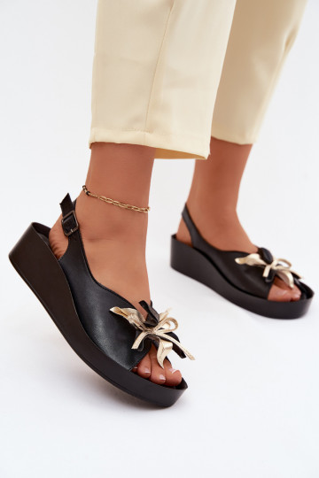 Moteriškos basutės Moteriškas su ornamentais S.Barski KV61-6045 juodos spalvos 2