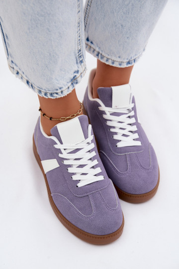 Sneakers modelio batai MoteriškassuImitacji iš zomšosu Violetinės spalvos Calira