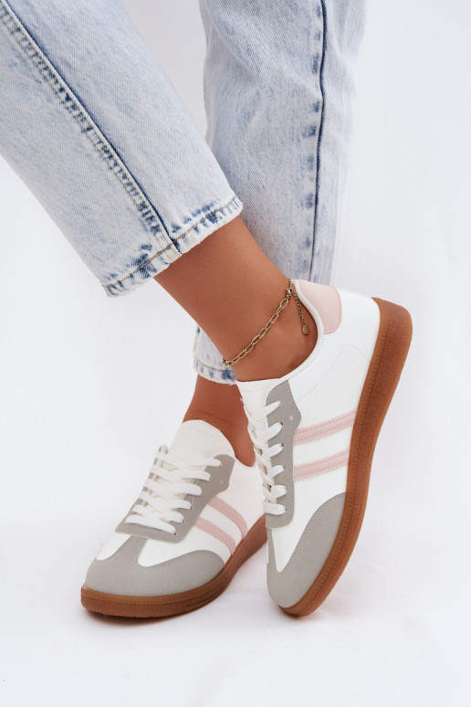 Sneakers modelio batai Moteriškas Baltos-rožinės spalvos Seabell