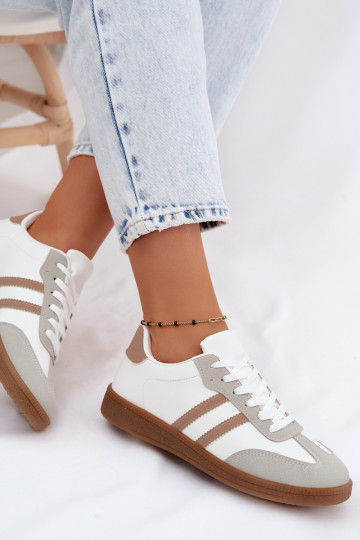 Sneakers modelio batai Moteriškas Baltos-smėlio spalvos Seabell 2