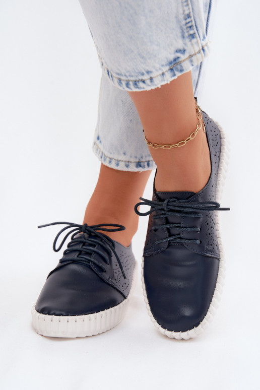 su aužūro elementais batai Moteriškas su raišteliais tamsiai mėlynos spalvos Pearla