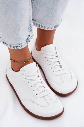 Oda Laisvalaikio bateliai Barefoot Zazoo N1243 baltos spalvos