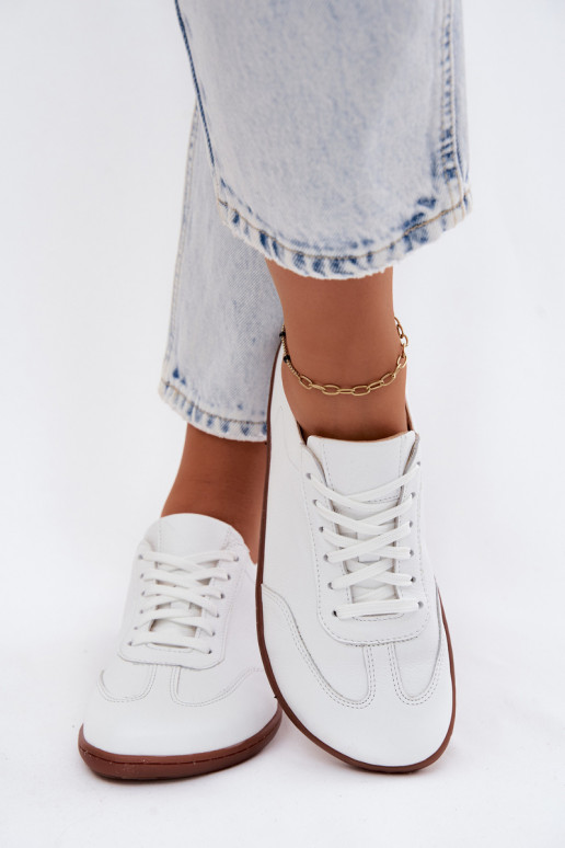 Oda Laisvalaikio bateliai Barefoot Zazoo N1243 baltos spalvos