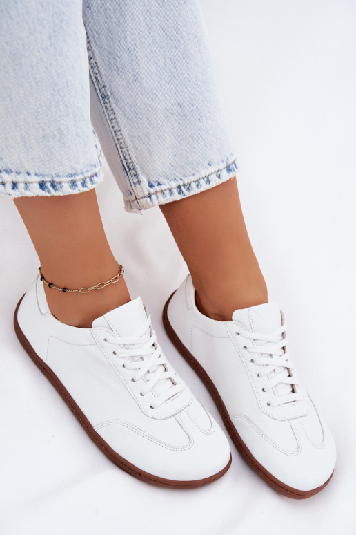 Oda Laisvalaikio bateliai Barefoot Zazoo N1243 baltos spalvos