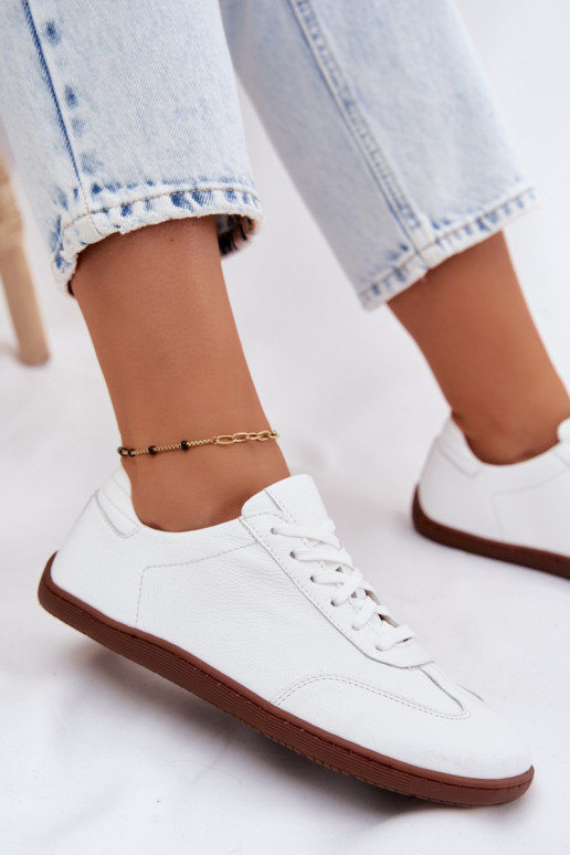 Oda Laisvalaikio bateliai Barefoot Zazoo N1243 baltos spalvos