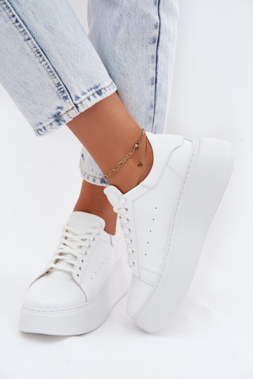 Oda Sneakers modelio batai Moteriškas su platforma Zazoo N408S2 baltos spalvos 2