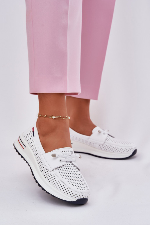 Oda batai Moteriškas su platforma baltos spalvos Violeth