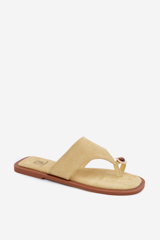 lygiapadžiai Šlepetės Šlepetės Moteriškas Su puošniais Detalem geltonos spalvos Fedira