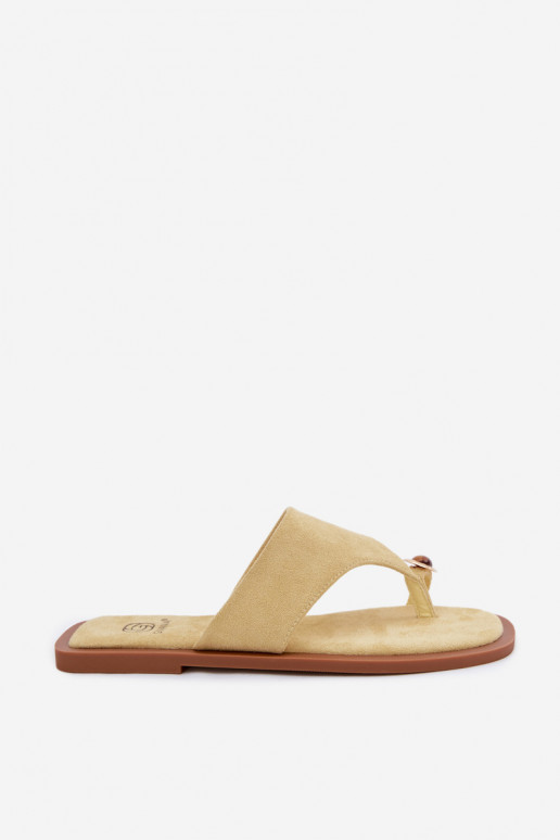 lygiapadžiai Šlepetės Šlepetės Moteriškas Su puošniais Detalem geltonos spalvos Fedira