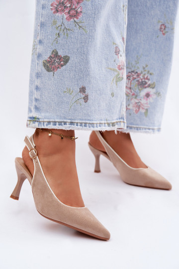 Moteriškos basutės su plonais kulniukaissuLamóĮką smėlio spalvos Relmira