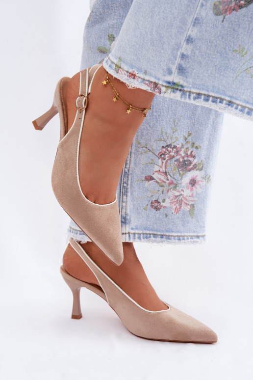 Moteriškos basutės su plonais kulniukaissuLamóĮką smėlio spalvos Relmira