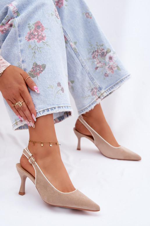 Moteriškos basutės su plonais kulniukaissuLamóĮką smėlio spalvos Relmira