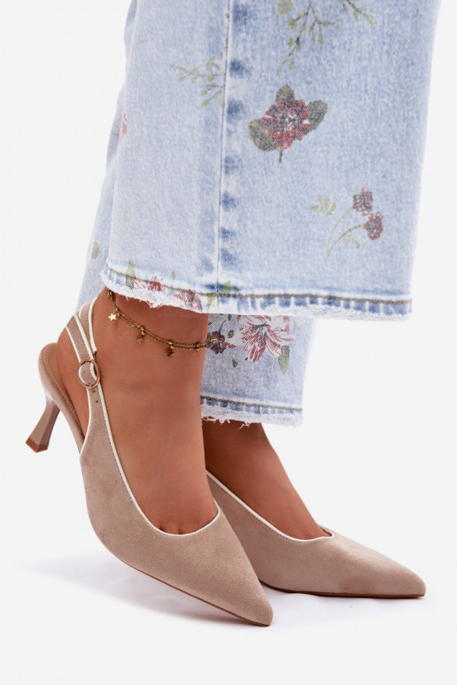 Moteriškos basutės su plonais kulniukaissuLamóĮką smėlio spalvos Relmira