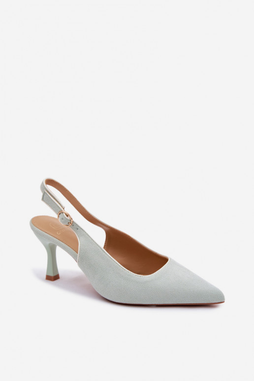 Moteriškos basutės su plonais kulniukaissuLamóĮką mėtinės spalvos Relmira