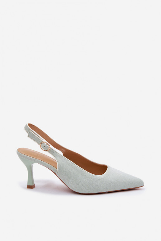 Moteriškos basutės su plonais kulniukaissuLamóĮką mėtinės spalvos Relmira