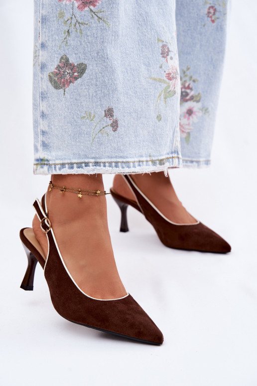 Moteriškos basutės su plonais kulniukaissuLamóĮką CzekoladoĮe Relmira