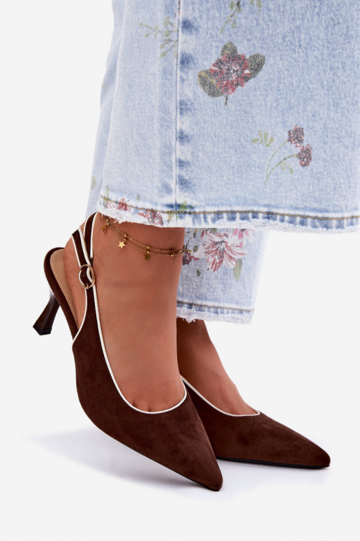 Moteriškos basutės su plonais kulniukaissuLamóĮką CzekoladoĮe Relmira