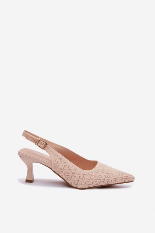  Aukštakulniai sandalai smėlio spalvos Delessa