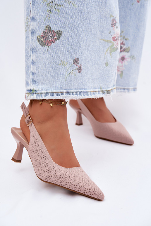  Aukštakulniai sandalai rožinės spalvos Delessa