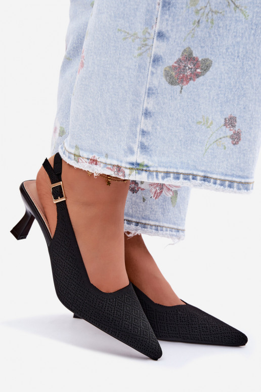  Aukštakulniai sandalai juodos spalvos Delessa