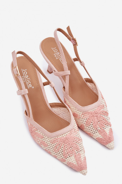 Aukštakulniai sandalai su gėlėmis rožinės spalvos Kelmira