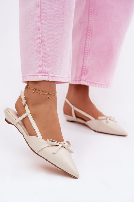 Moteriškos basutėssuImitacji Skóry Ant žemo kulno dramblio kaulo spalvos Jelmera