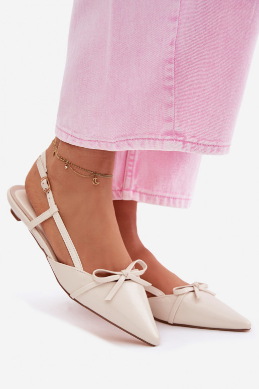 Moteriškos basutėssuImitacji Skóry Ant žemo kulno dramblio kaulo spalvos Jelmera