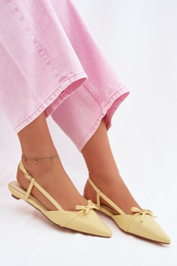 Moteriškos basutėssuImitacji Skóry Ant žemo kulno geltonos spalvos Jelmera