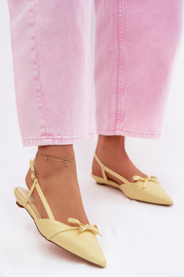 Moteriškos basutėssuImitacji Skóry Ant žemo kulno geltonos spalvos Jelmera 2