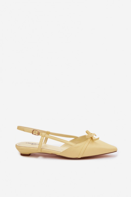 Moteriškos basutėssuImitacji Skóry Ant žemo kulno geltonos spalvos Jelmera