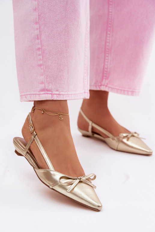 Moteriškos basutėssuImitacji Skóry Ant žemo kulno aukso spalvos Jelmera