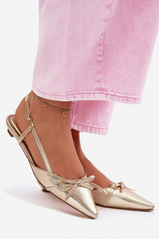 Moteriškos basutėssuImitacji Skóry Ant žemo kulno aukso spalvos Jelmera