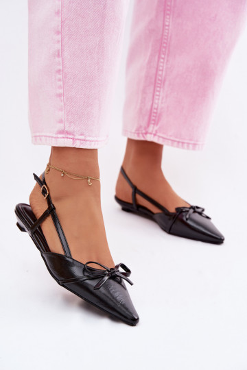 Moteriškos basutėssuImitacji Skóry Ant žemo kulno juodos spalvos Jelmera