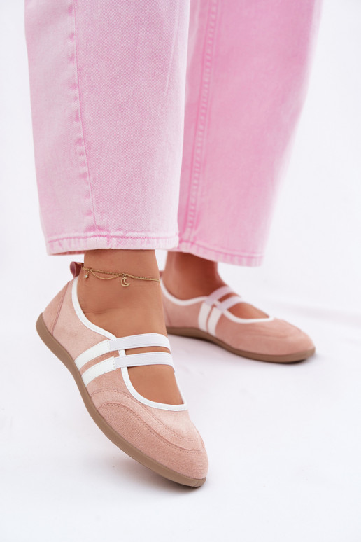 Balerinos Sportinio stiliaussuElastycznymi Paskami rožinės spalvos Donatella