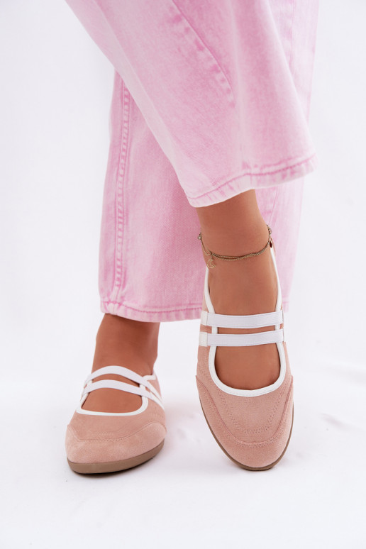 Balerinos Sportinio stiliaussuElastycznymi Paskami rožinės spalvos Donatella